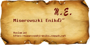 Miserovszki Enikő névjegykártya